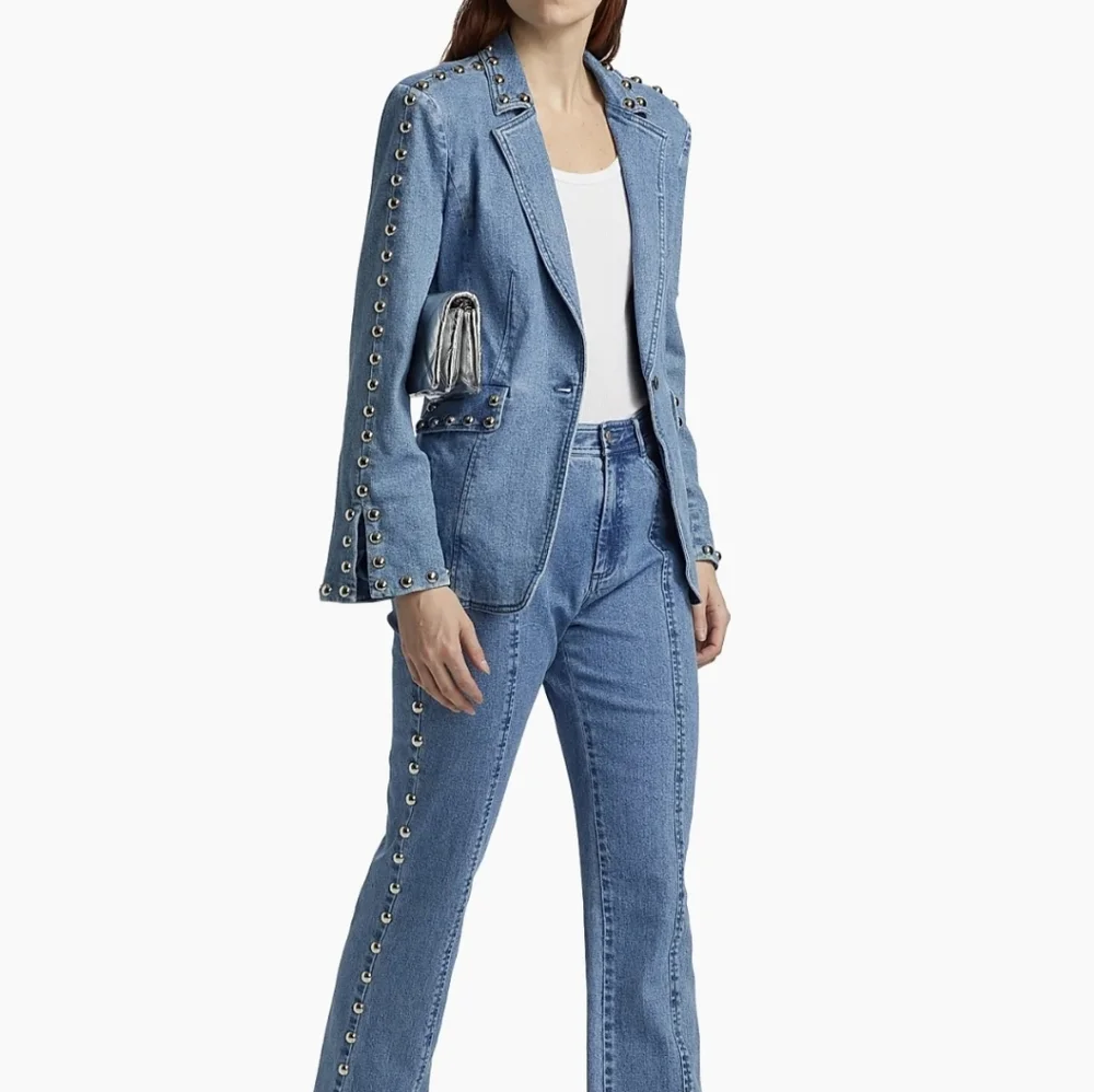 Cinq a sept Milly Studded Denim Jacket - Picture 2 of 10